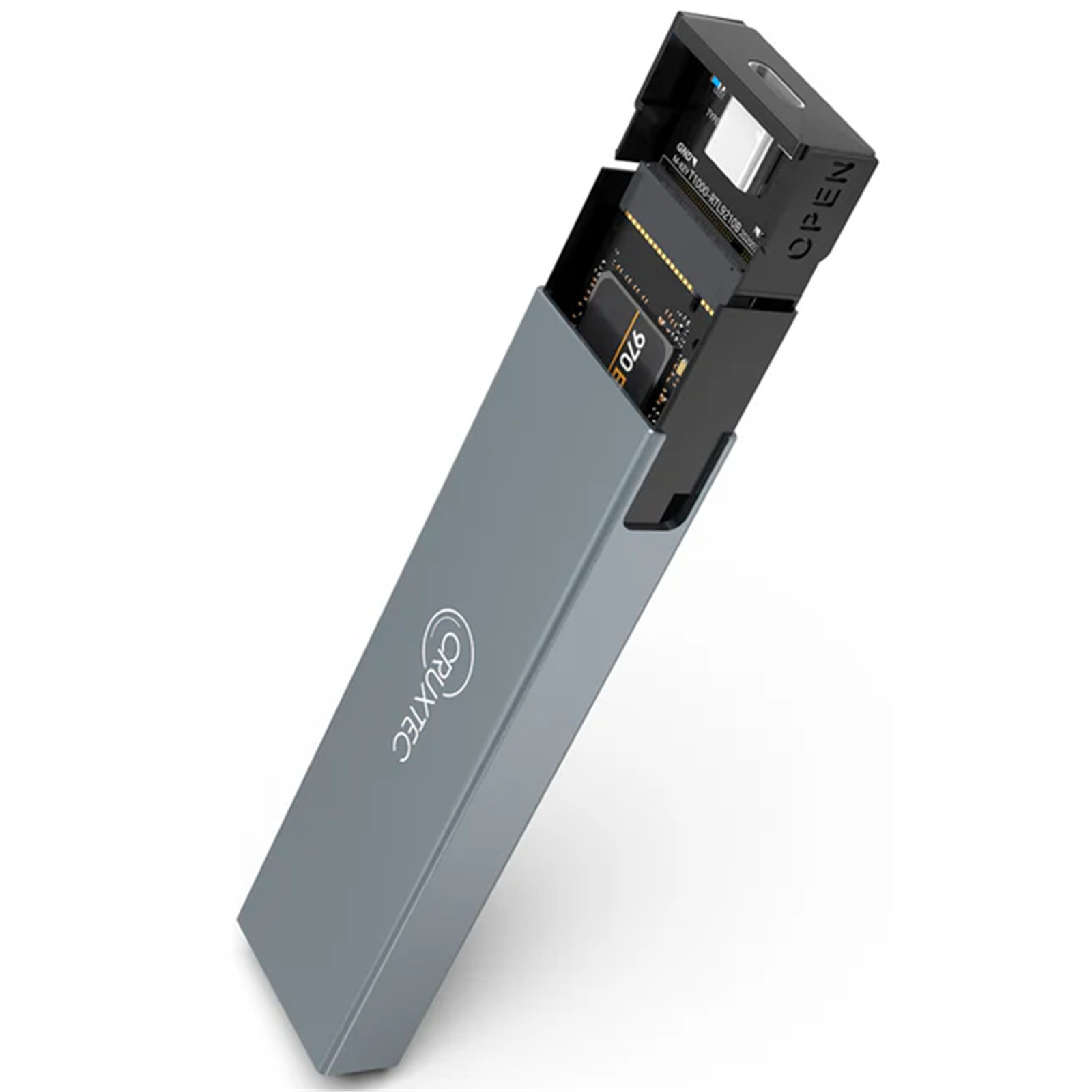 Cruxtec NVMe & NGFF Dual Protocol M.2 SSD to USB-C Enclosure - Aluminum , 10Gbps , up to 4TB