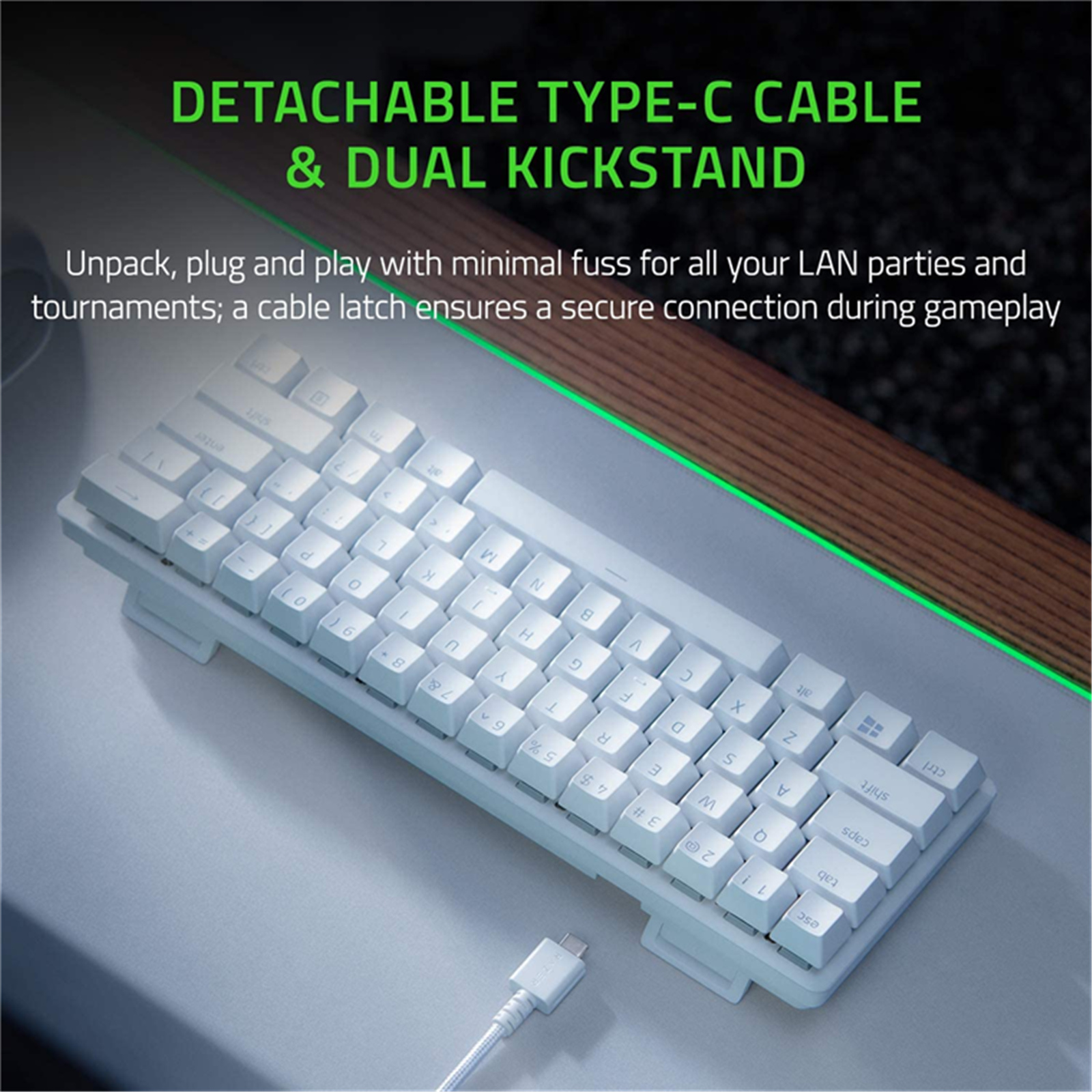 Razer Huntsman Mini 60% Gaming Keyboard - Mercury Edition