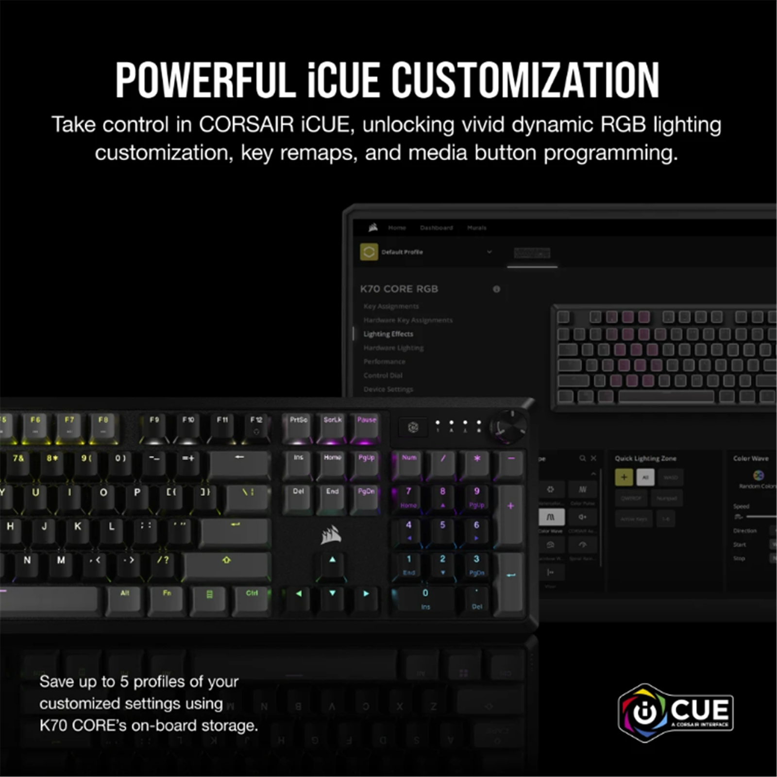 Corsair K70 CORE RGB Mechanical Gaming Keyboard - Carbon Gray