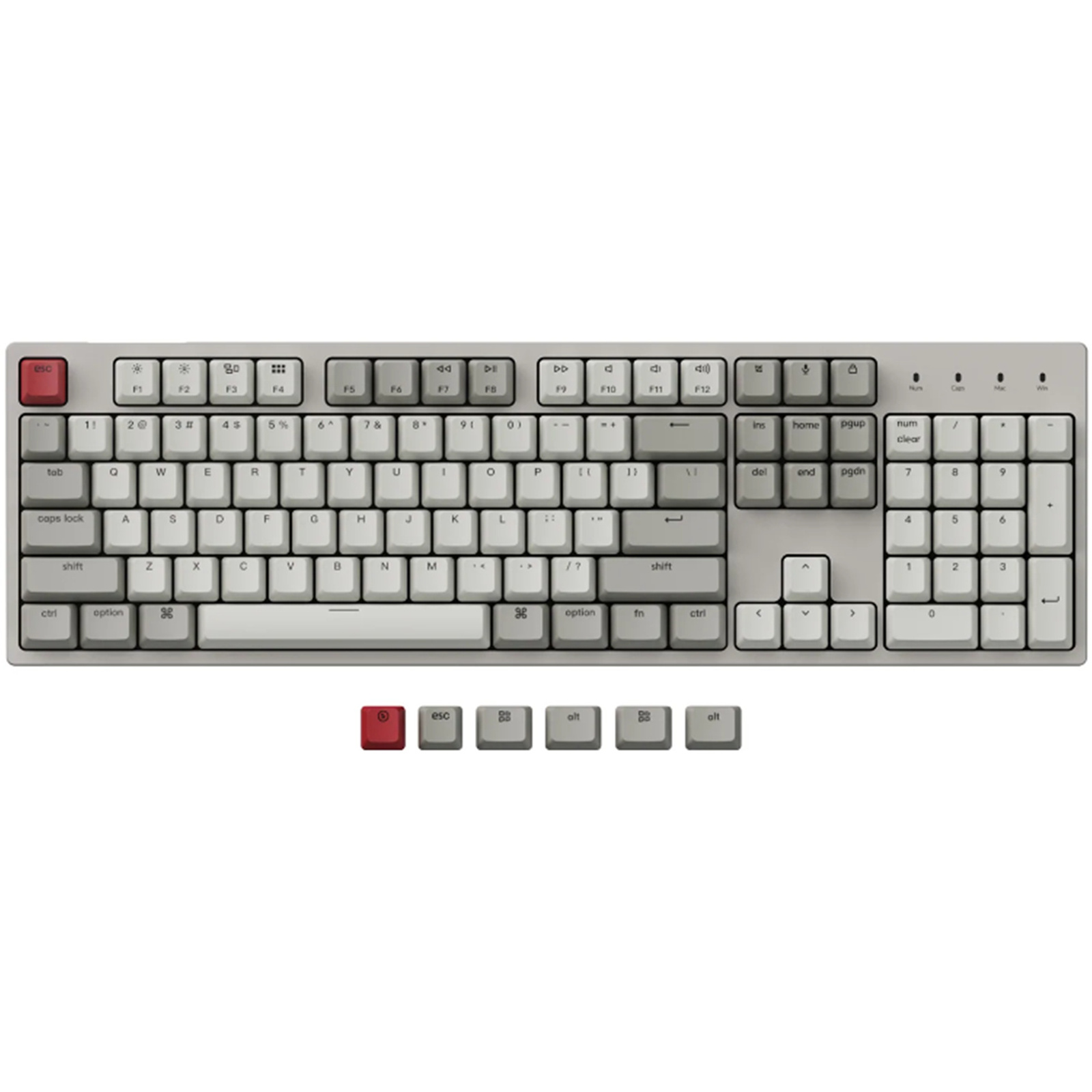 Product Image Keychron C2 Full Size Mechanical Wired Keyboard - Retro Colour