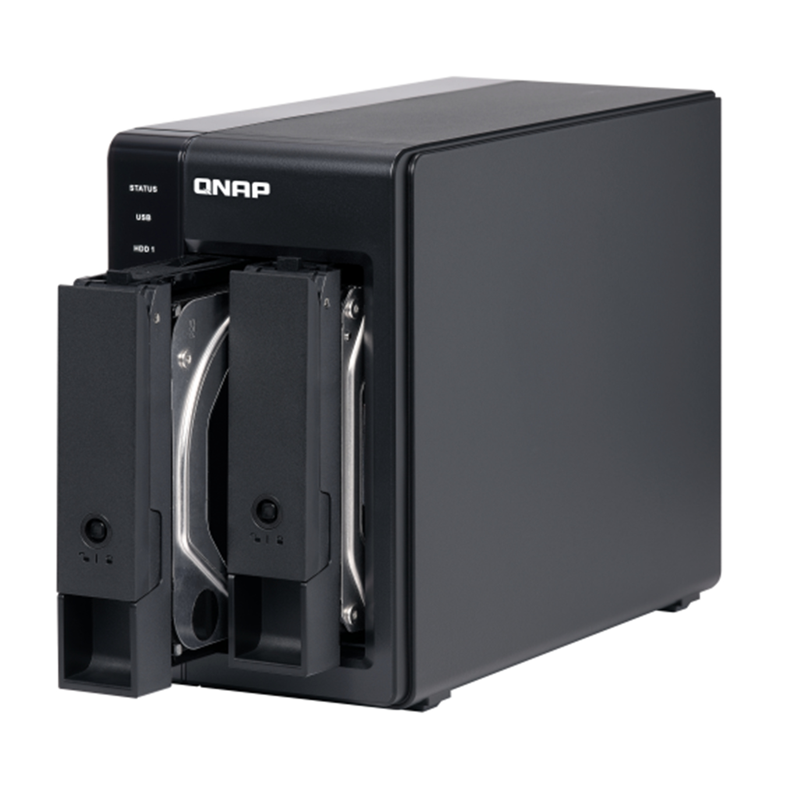 Product Image QNAP TR-002 2-Bay USB3.0 RAID Expansion Enclosure, Expands capacity for QNAP NAS or use as DAS with PC, RAID 0/1/10/JBOD/Software Ctrl