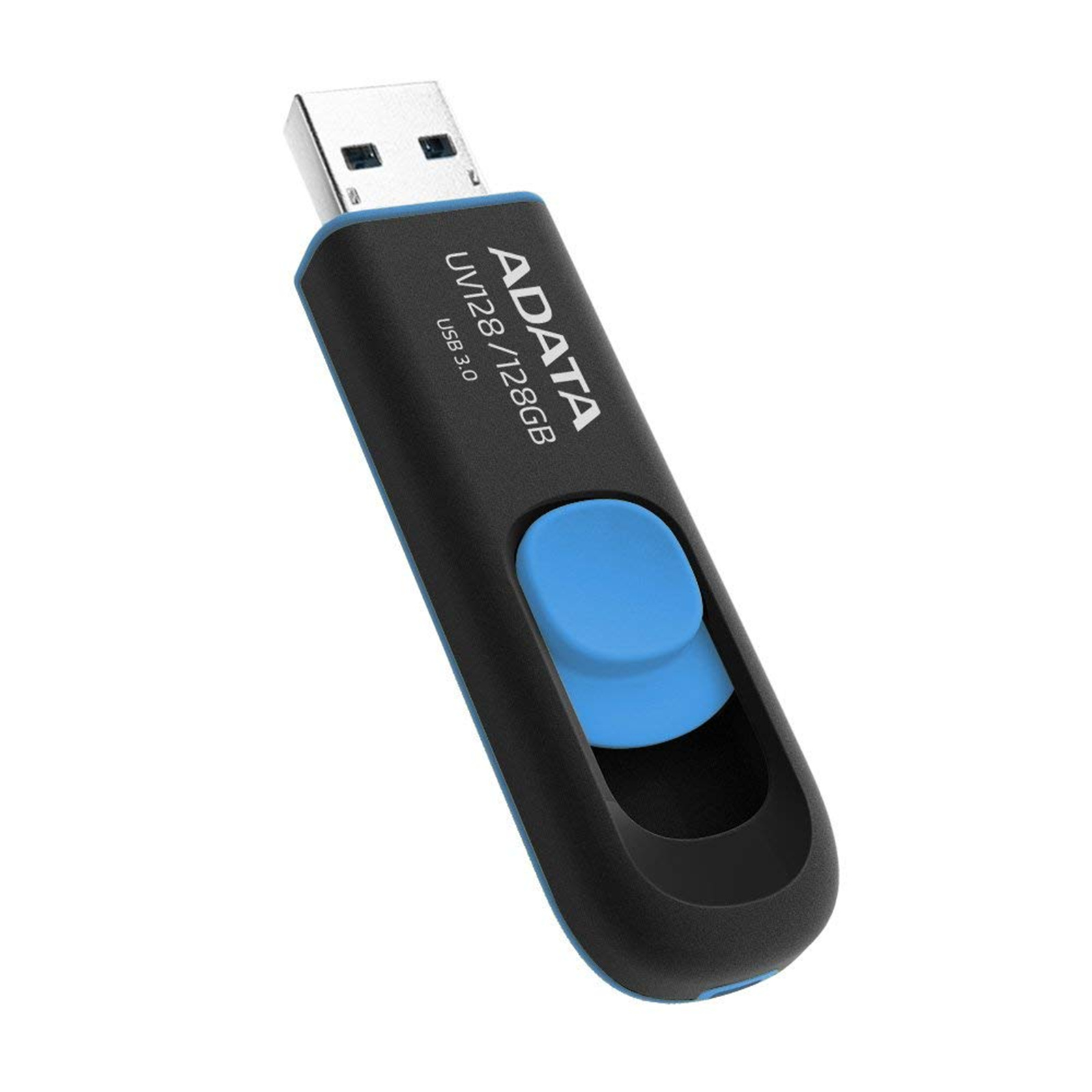 ADATA UV128 USB Flash Drive - 128GB - Black / Blue