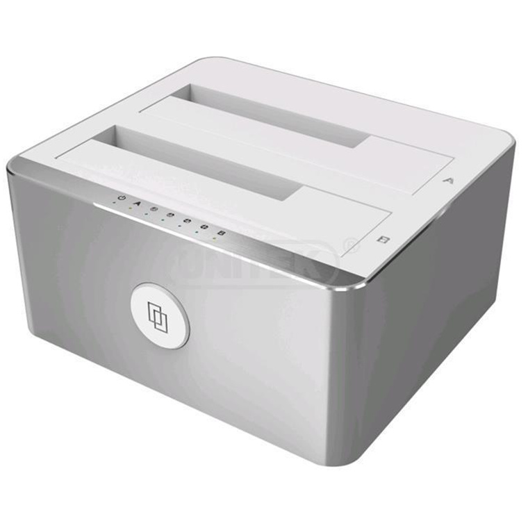 Product Image Unitek Y-3026 SB3.0 to Dual SATA HDD Aluminium Docking Station with Offline clone function Compatible with all 2.5''/3.5'' SATA HDD/SSD with any capacity - Supports SATA III, SATA II & SATA I - Plug & Play