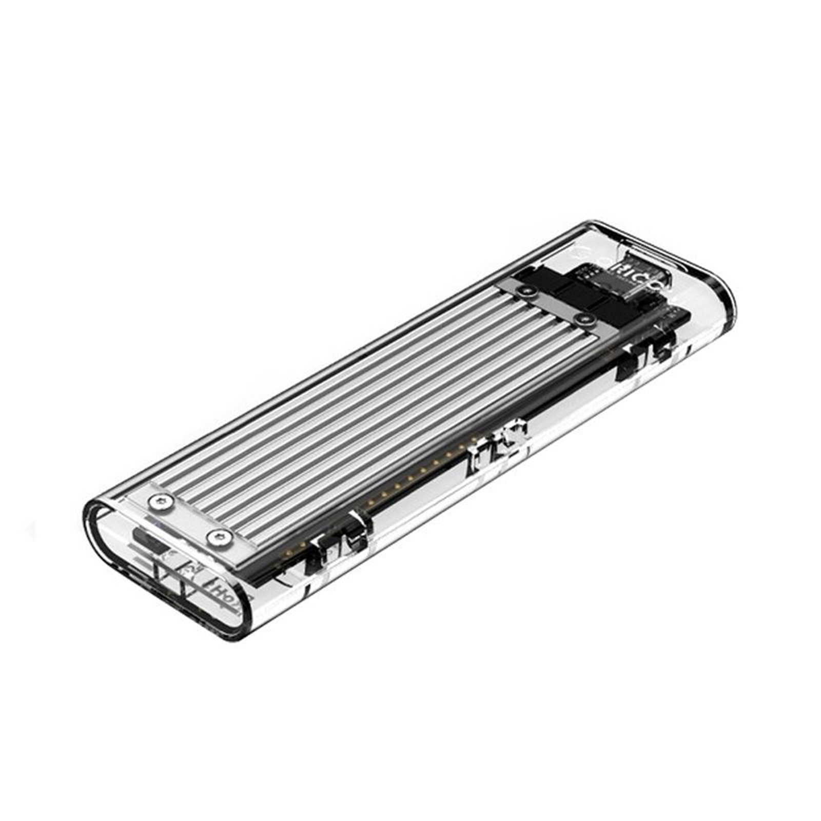Product Image Orico Transparent M.2 NVME USB3.1 Gen.2 USB-C SSD Enclosure - Silver