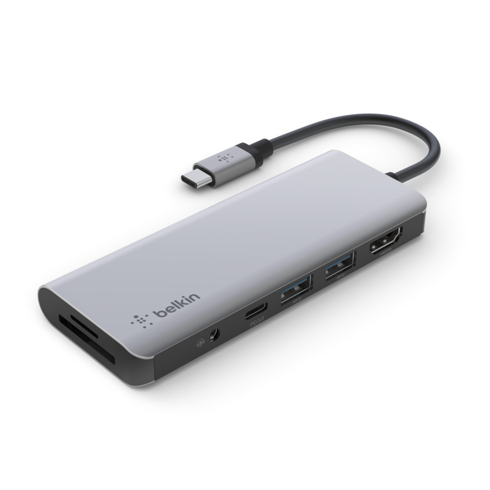 Belkin USB-C 7- in 1 Multiport Hub - Space Grey