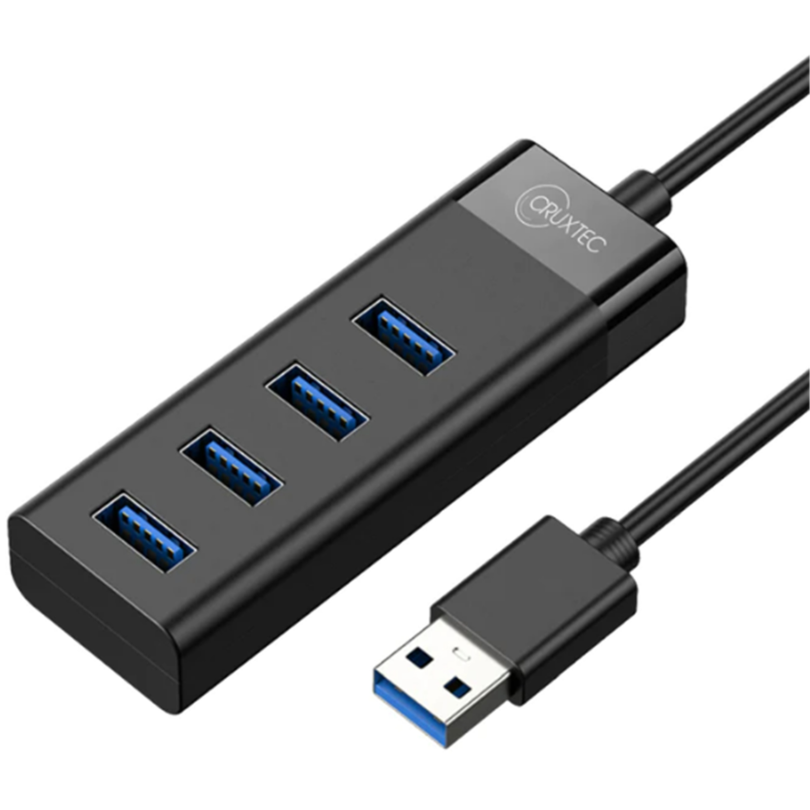 Product Image Cruxtec USB 3.0 4 Port hub. Super Speed Data Transfer Rate up to 5Gbps. Plug and play.