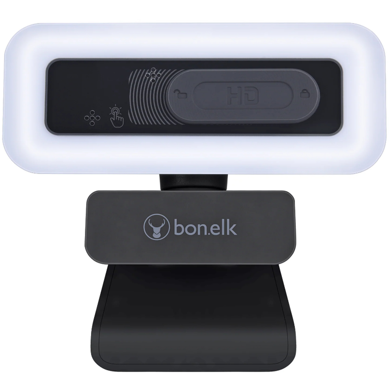 Bonelk USB Webcam Pro LED Clip On, 1080p (Black)