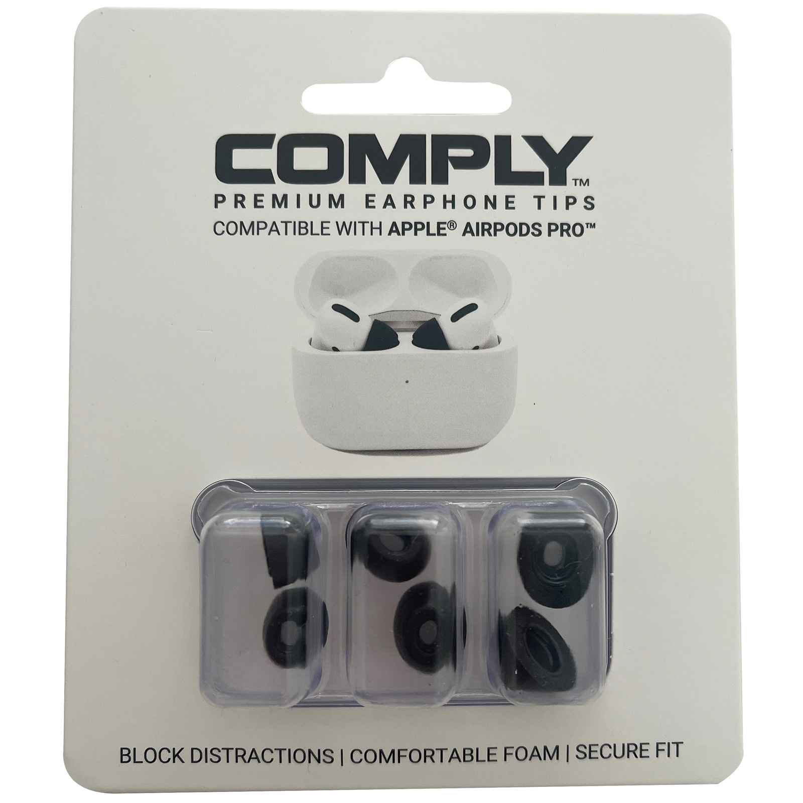 Comply (Assorted) Memory Foam Tips for Apple AirPods Pro - Assorted 3-pack (2x Small/2x Medium/2x Large) - compatible with AirPods Pro & AirPods Pro 2nd Generation