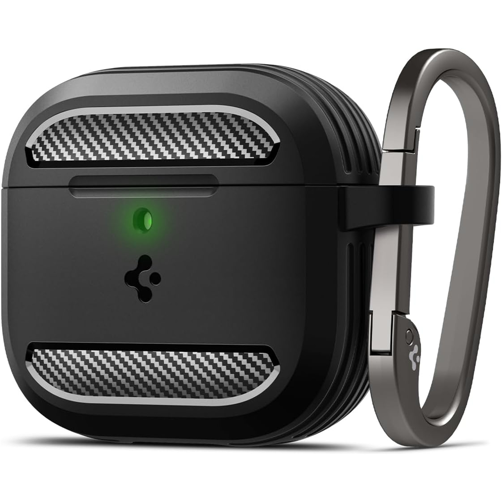 Product Image Spigen Apple Airpods 4 Rugged Armour Case - Matte Black - Compatible with Airpods 4 & AirPods 4 with Active Noise Cancellation