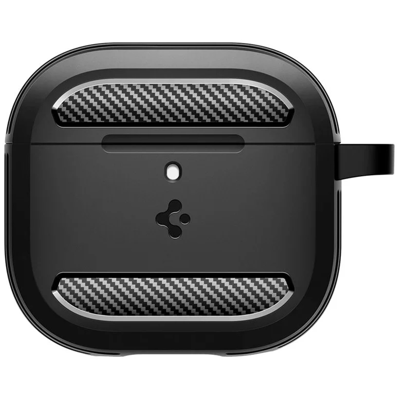 Spigen Apple Airpods 4 Rugged Armour Case - Matte Black - Compatible with Airpods 4 & AirPods 4 with Active Noise Cancellation