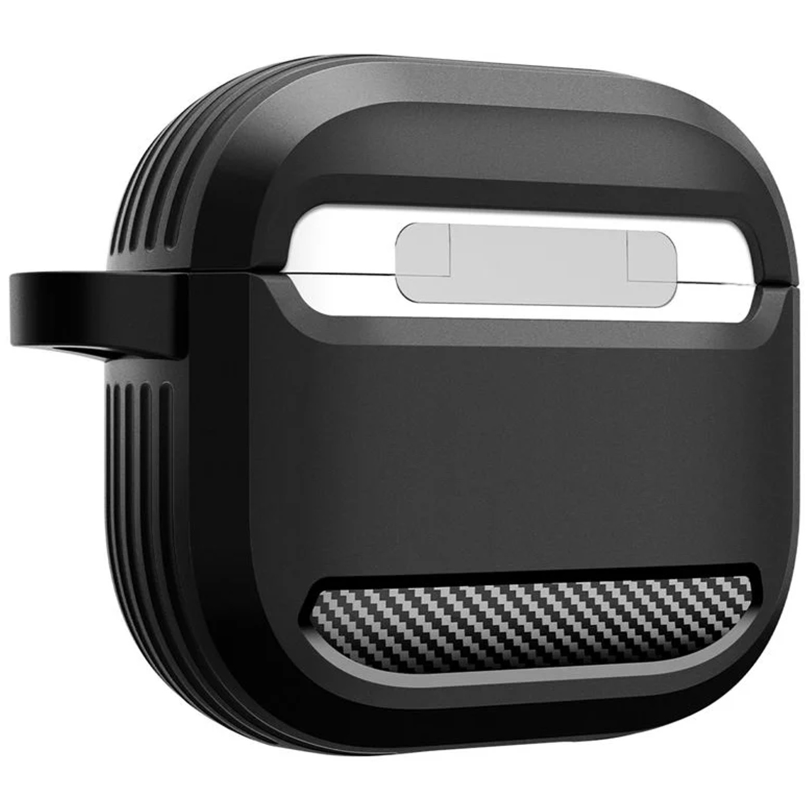 Spigen Apple Airpods 4 Rugged Armour Case - Matte Black - Compatible with Airpods 4 & AirPods 4 with Active Noise Cancellation