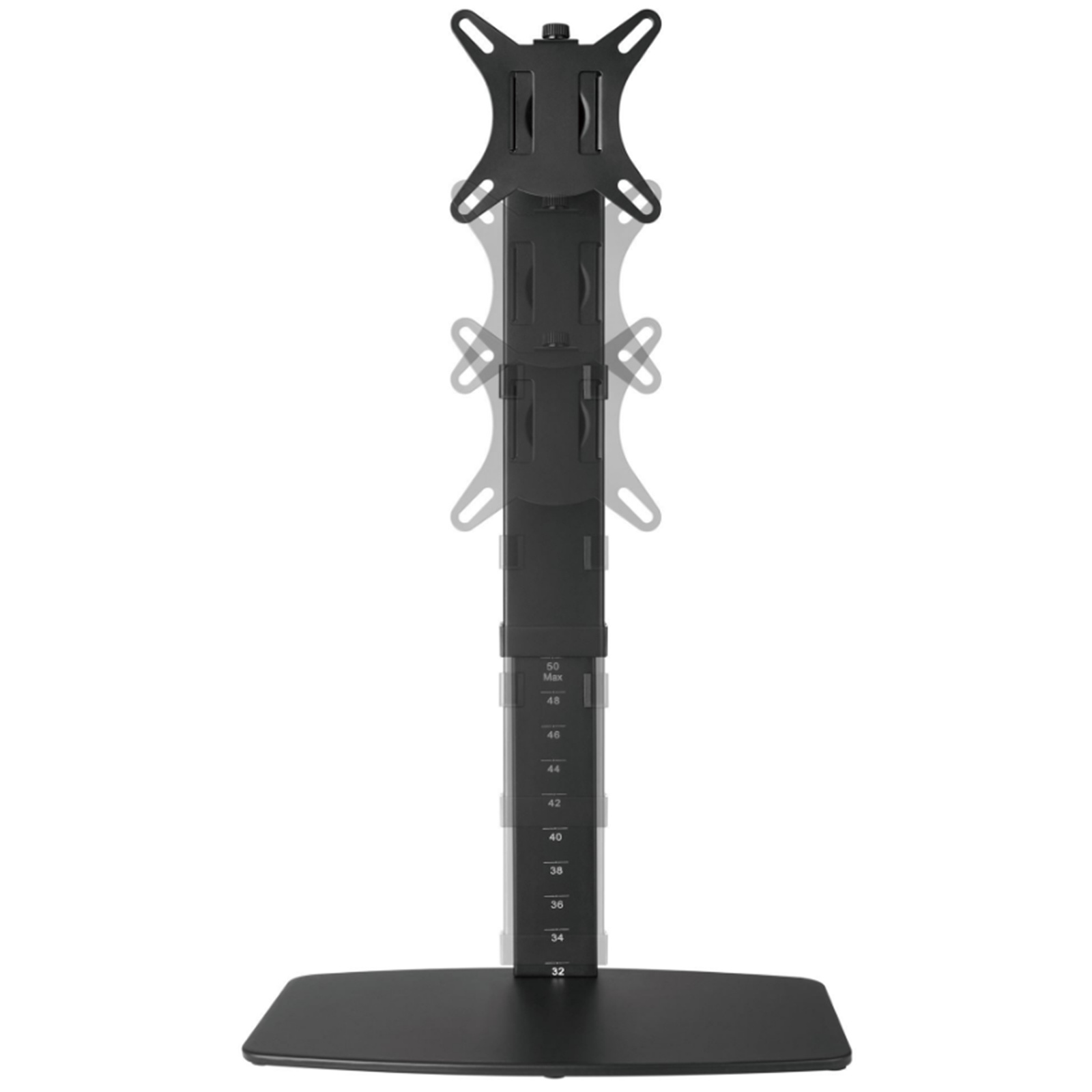 Brateck LDT67-T01.BLK 17"-32" Single Screen Vertical Lift SteelMonitorStand.10 View Height Settings, Free Tillt Design. Non-Skid Silicone Base Pads. Cable Management. 360 Rotary Slide-in VESA Plate. Black
