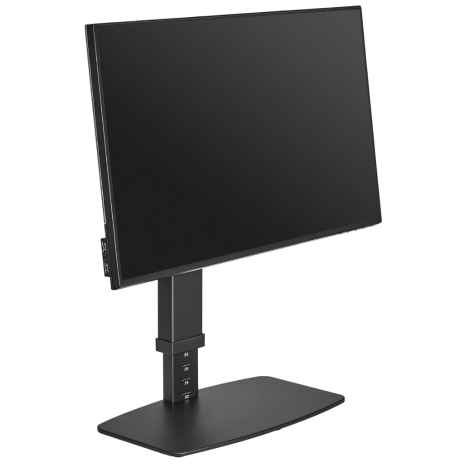 Brateck LDT67-T01.BLK 17"-32" Single Screen Vertical Lift SteelMonitorStand.10 View Height Settings, Free Tillt Design. Non-Skid Silicone Base Pads. Cable Management. 360 Rotary Slide-in VESA Plate. Black
