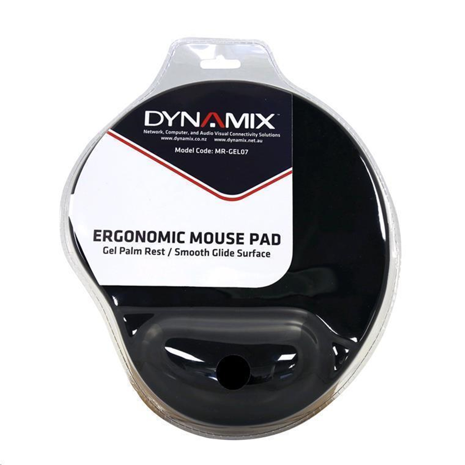 Dynamix MR-GEL07 Ergonomic Mouse Pad with Gel Palm Wrist Rest - Dimensions: 250x210x23mm smooth glide surface