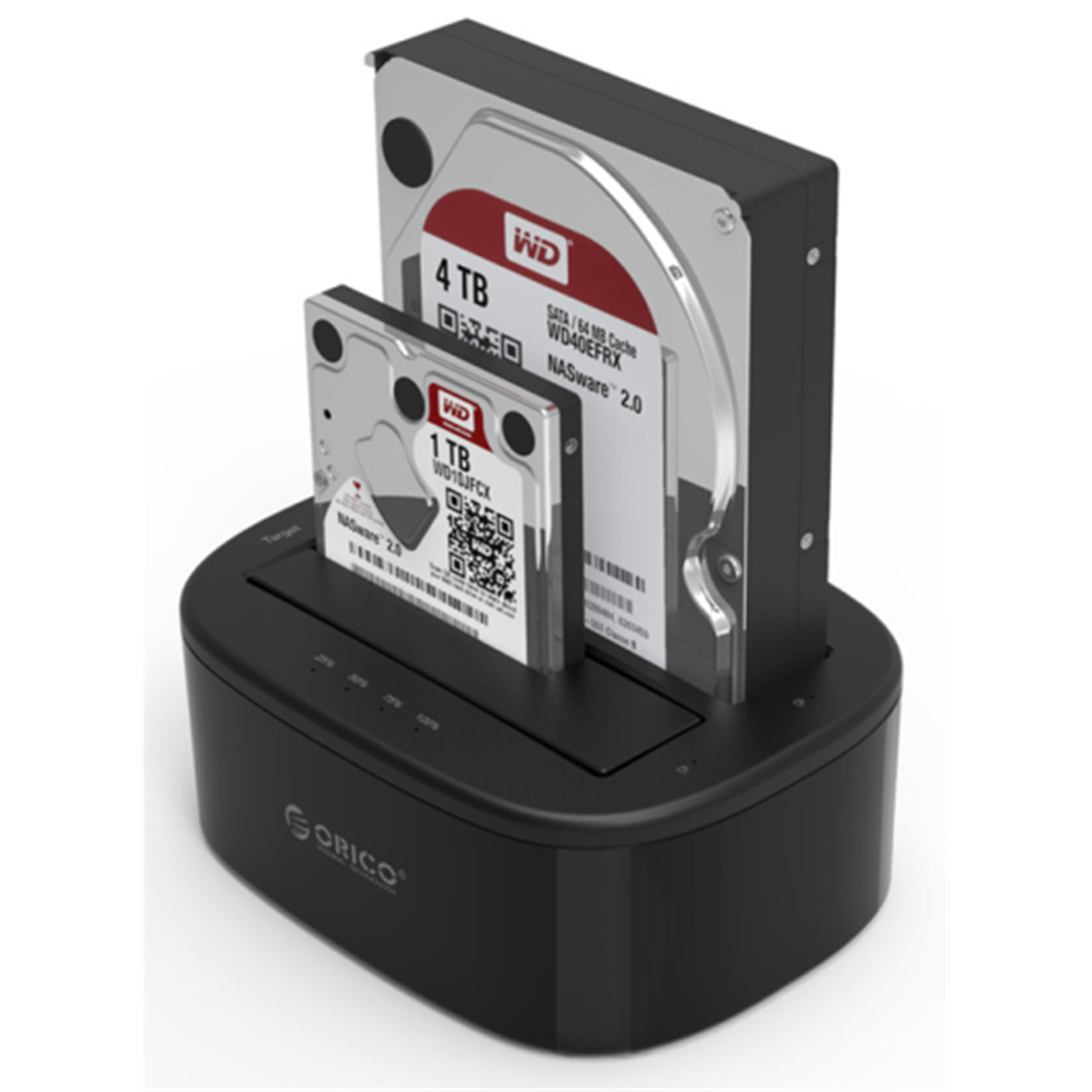 Orico Dual Bay 2.5" & 3.5" SATA to USB 3.0 External Hard Drive Docking Station Duplicator Clone Function For HDD SSD (6228US3) BLACK
